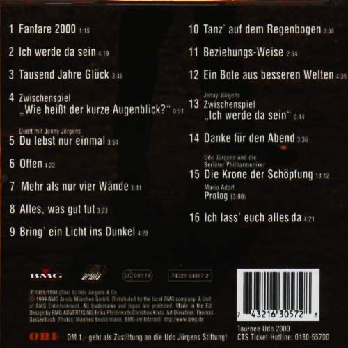Udo Jurgens Ich Werde Da Sein Werkschau Veroffentlichungen Die Udo Jurgens Fan Site