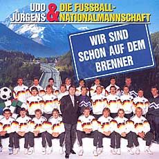 Udo Jürgens, Fußball-Nationalmannschaft für die WM 1990 - Wir sind schon auf dem Brenner / Wer nie verliert, hat den Sieg nicht verdient - Vinyl-Single (7") Front-Cover