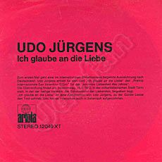 Udo Jürgens - Ich glaube an die Liebe / Wer hat meine Zeit gefunden - Vinyl-Single (7") Front-Cover