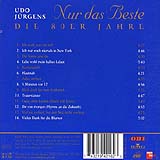 Udo Jürgens - Nur das Beste - Die 80er Jahre - CD Back-Cover