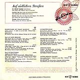 Auf südlichen Straßen - Vinyl-EP Back-Cover