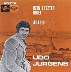 Udo Jürgens - Dein letzter Brief / Adagio - Vinyl-Single (7") Front-Cover