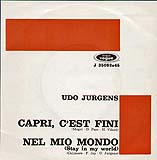 Udo Jürgens - Capri c'est fini / Nel mio mondo - Vinyl-Single (7") Back-Cover