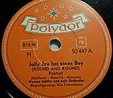 Trocaderos, Udo Jürgens - Jolly Joy hat einen Boy / Es zieht ein Spielmann durch das Land - Schellackplatte Front-Cover