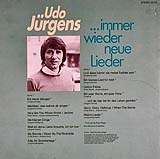 Udo Jürgens - ...immer wieder neue Lieder - LP Back-Cover