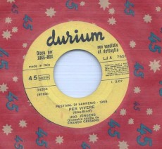 Udo Jürgens - Per vivere / Ridendo vai - Vinyl-Single (7") Front-Cover