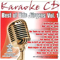 Udo Jürgens - Karaoke CD - Best of Vol. 1 - CD Front-Cover