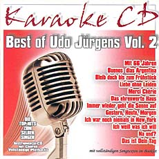Udo Jürgens - Karaoke CD - Best of Vol. 2 - CD Front-Cover