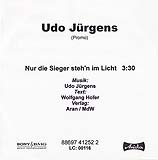 Udo Jürgens - Nur die Sieger steh'n im Licht - CD Front-Cover
