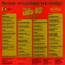 Udo Jürgens - Udo 40 -  Seine 40 größten Erfolge - LP Back-Cover