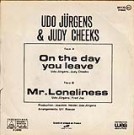 Udo Jürgens - On the day you leave / Mr. Loneliness - Vinyl-Single (7") Back-Cover